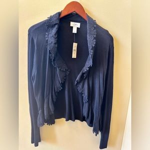 NWT Ann Taylor Loft Black Cardigan